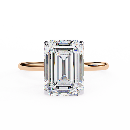 Moonlit Emerald Diamond Ring