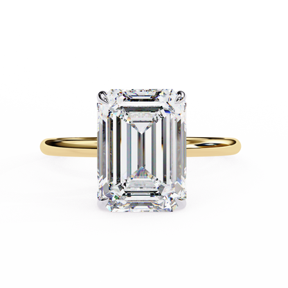Moonlit Emerald Diamond Ring