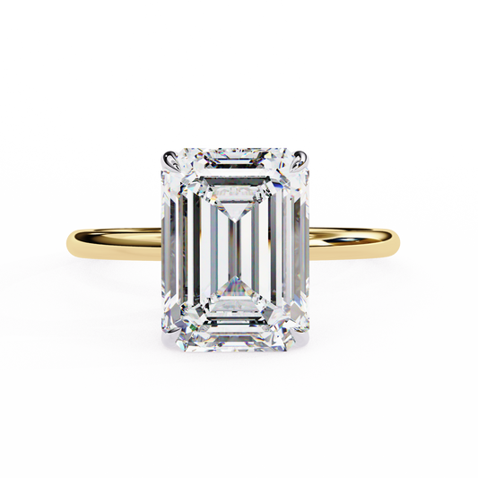 Moonlit Emerald Diamond Ring