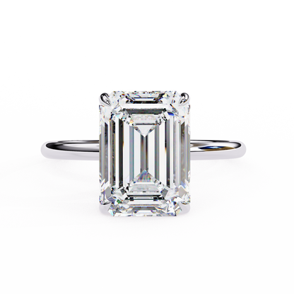 Moonlit Emerald Diamond Ring
