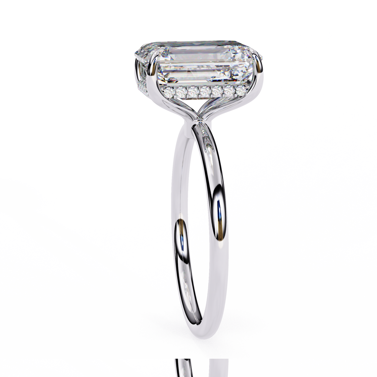 moonlit emerald diamond ring - espira gems