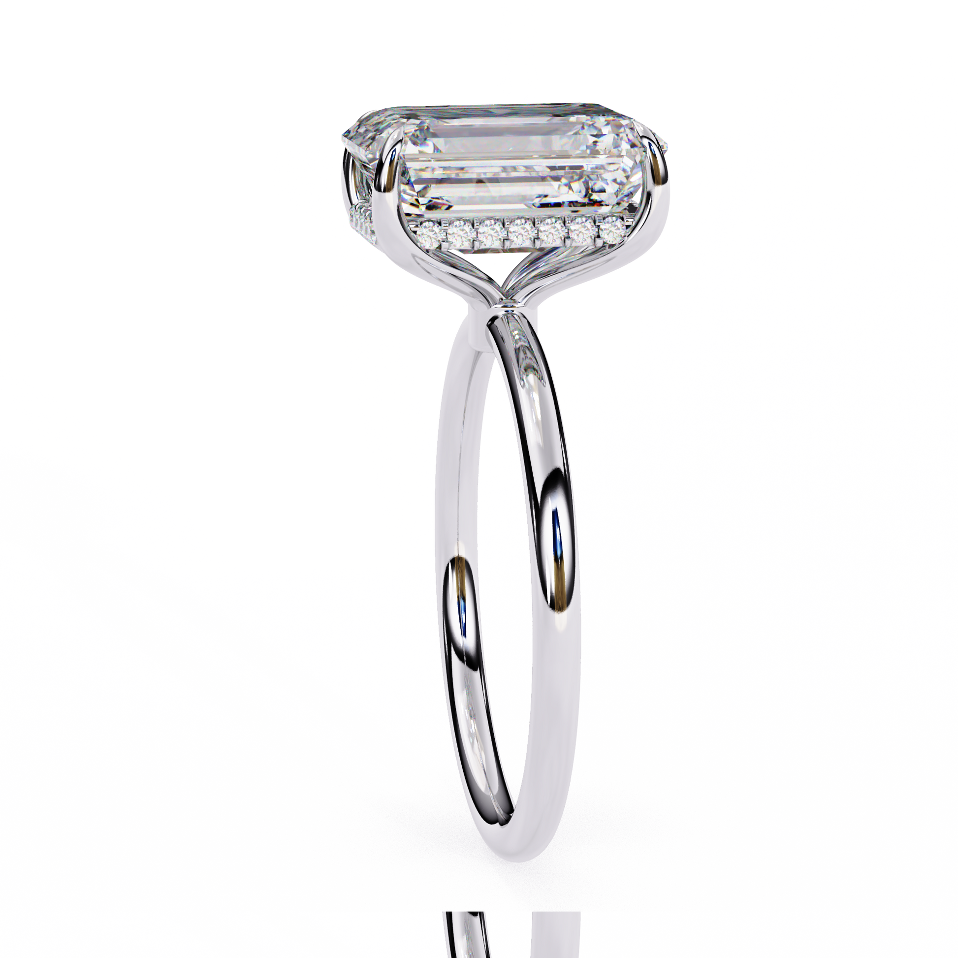 Moonlit Emerald Diamond Ring - Espira Gems