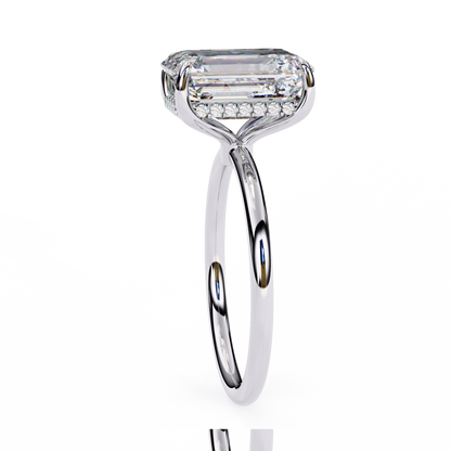 Moonlit Emerald Diamond Ring - Espira Gems