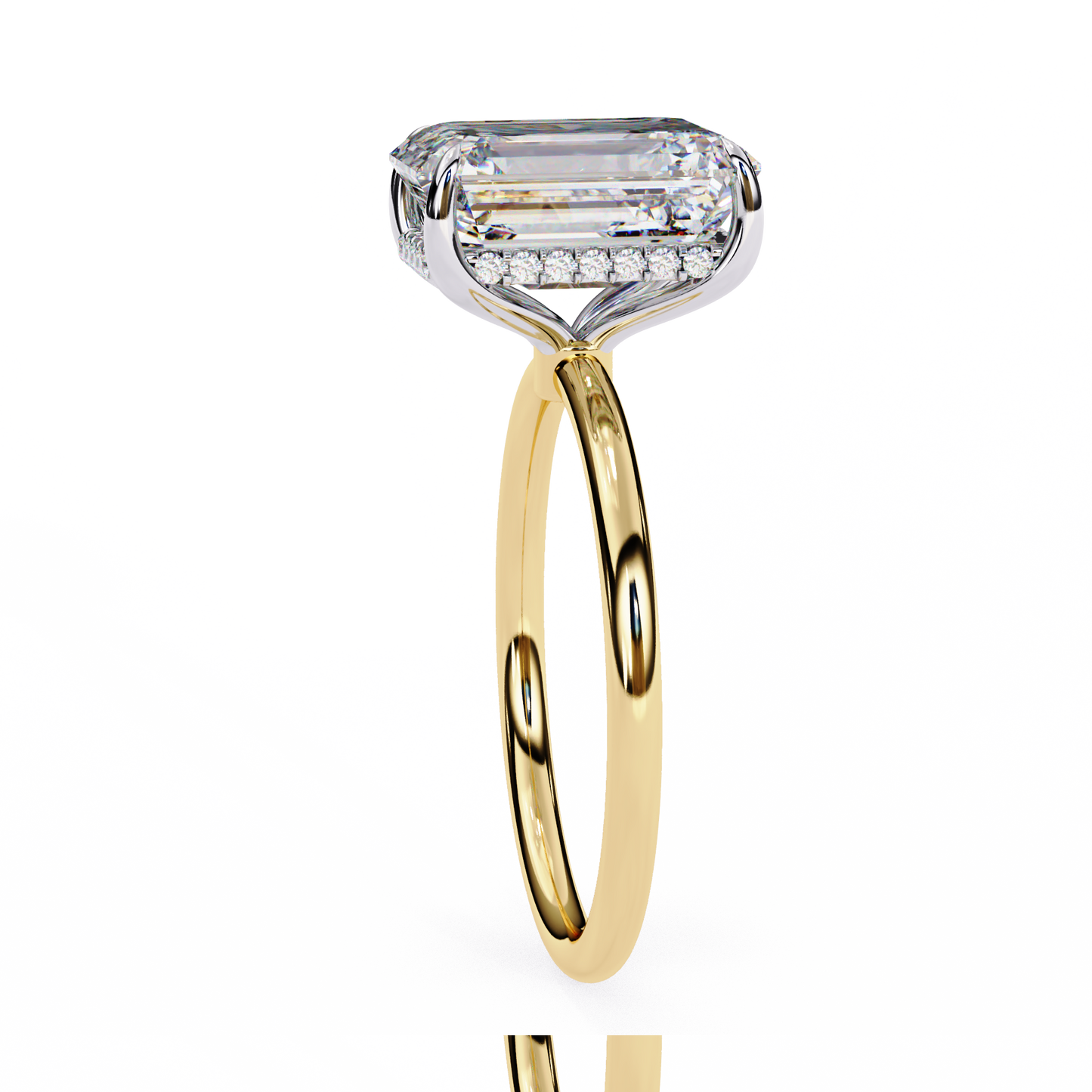 moonlit emerald diamond ring - espira gems