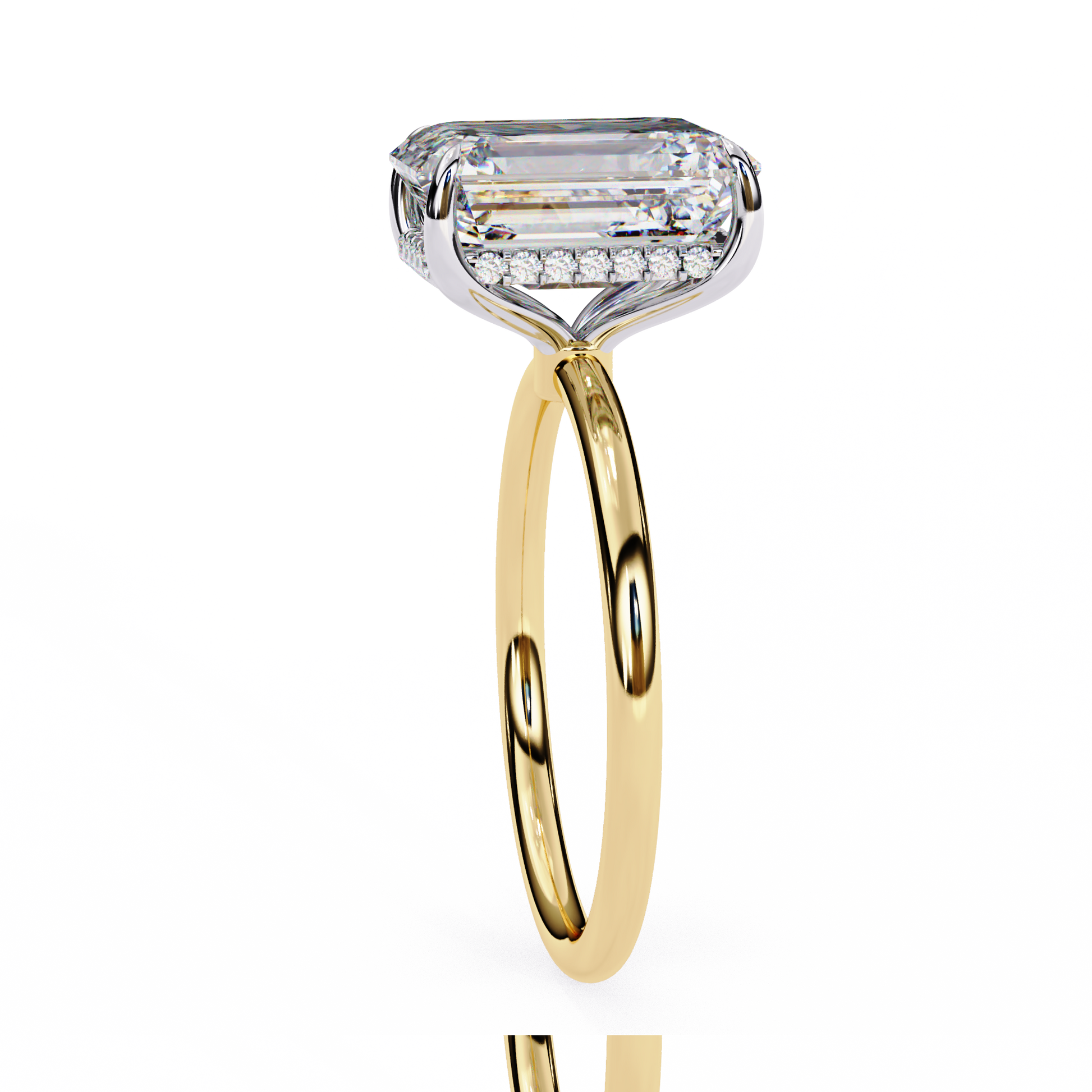 Moonlit Emerald Diamond Ring - Espira Gems