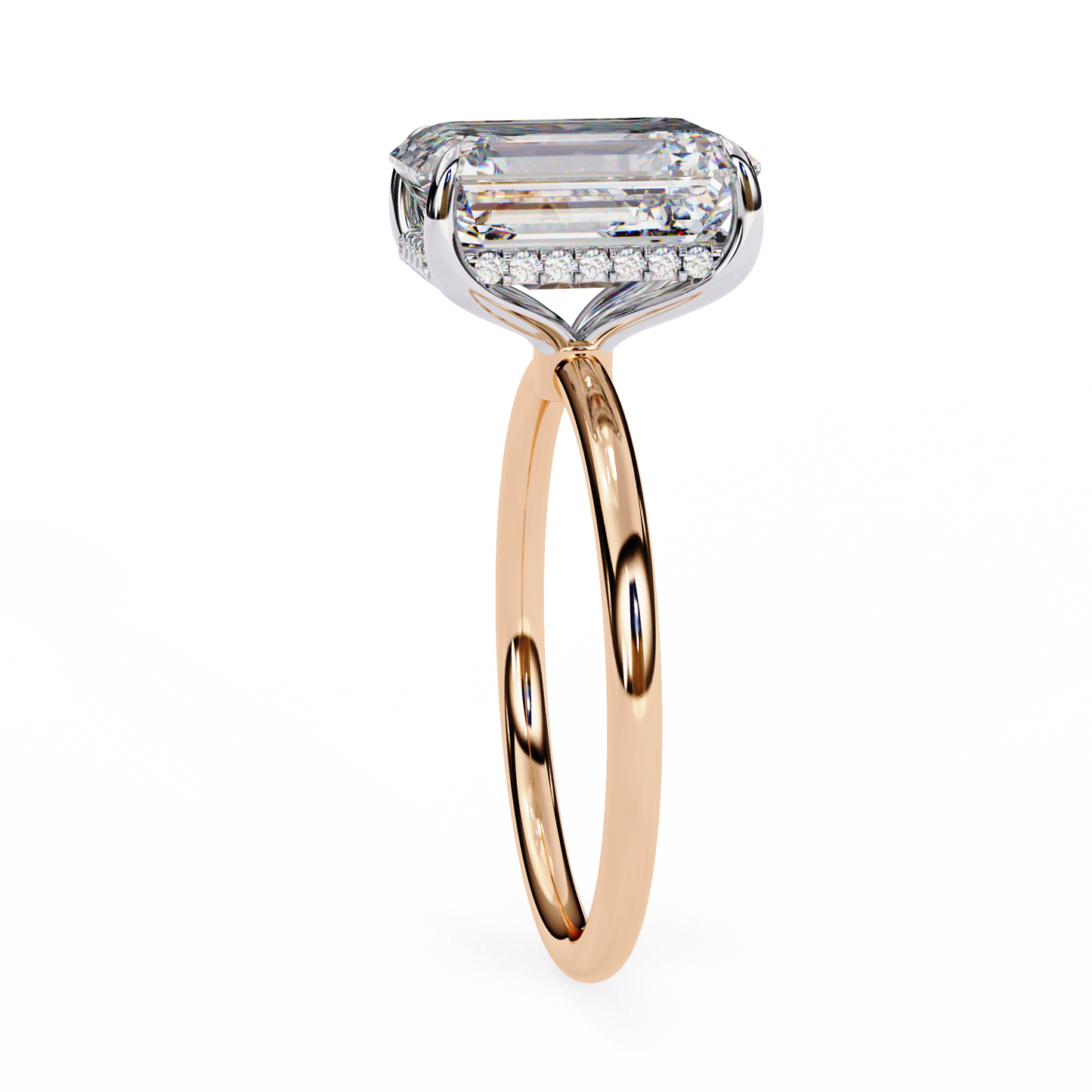 moonlit emerald diamond ring - espira gems