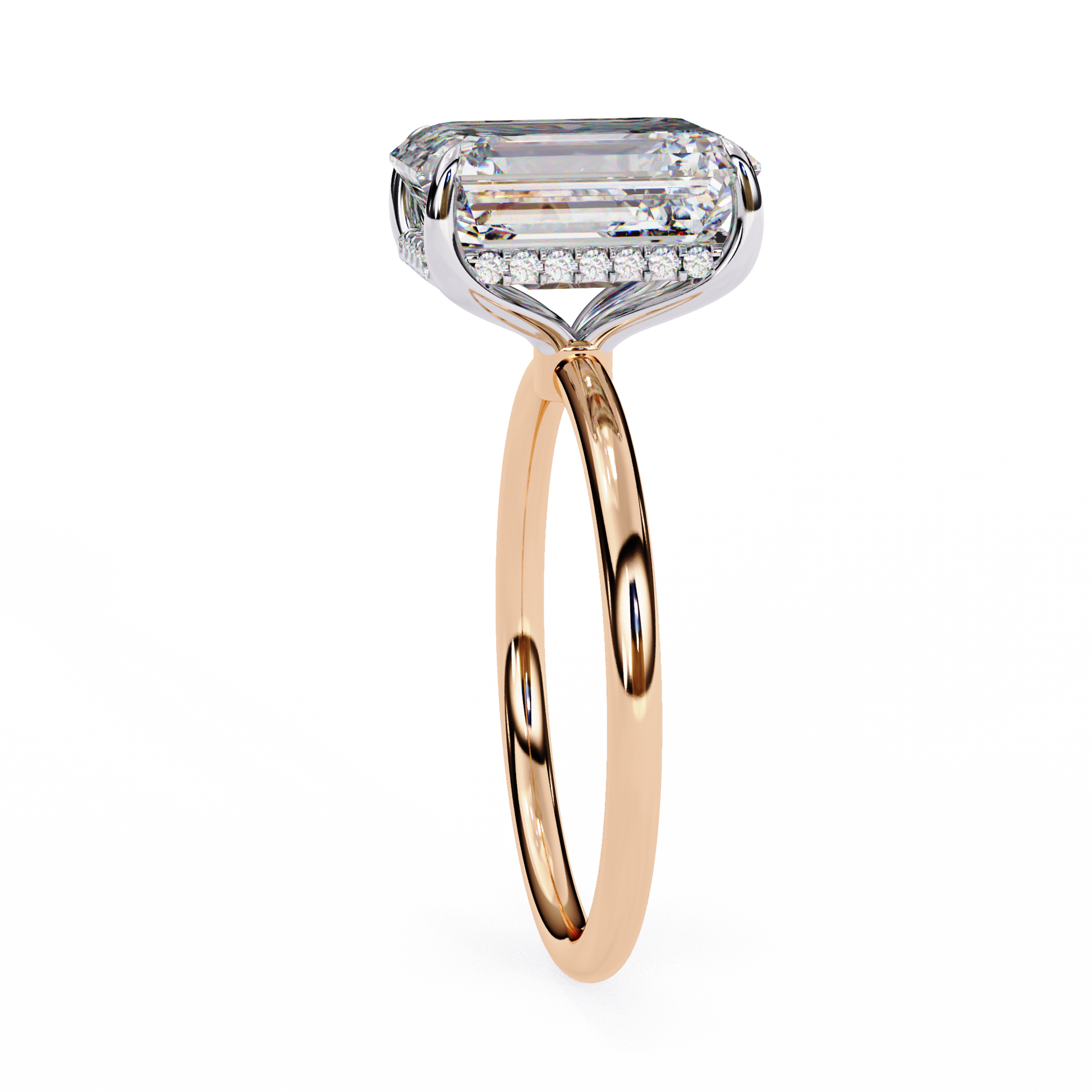 Moonlit Emerald Diamond Ring - Espira Gems