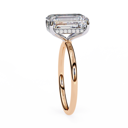 Moonlit Emerald Diamond Ring - Espira Gems