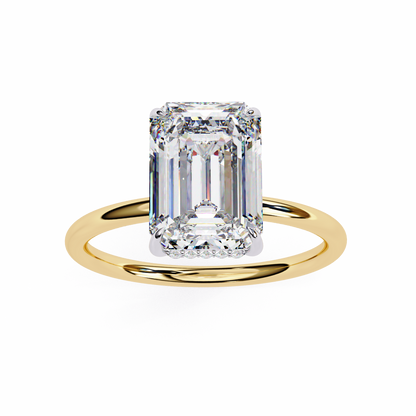 Moonlit Emerald Diamond Ring