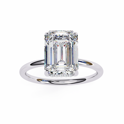 Moonlit Emerald Diamond Ring