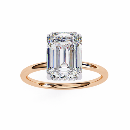 Moonlit Emerald Diamond Ring