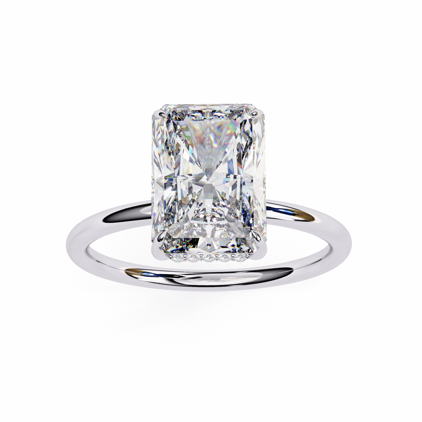 moonlit emerald diamond ring - espira gems