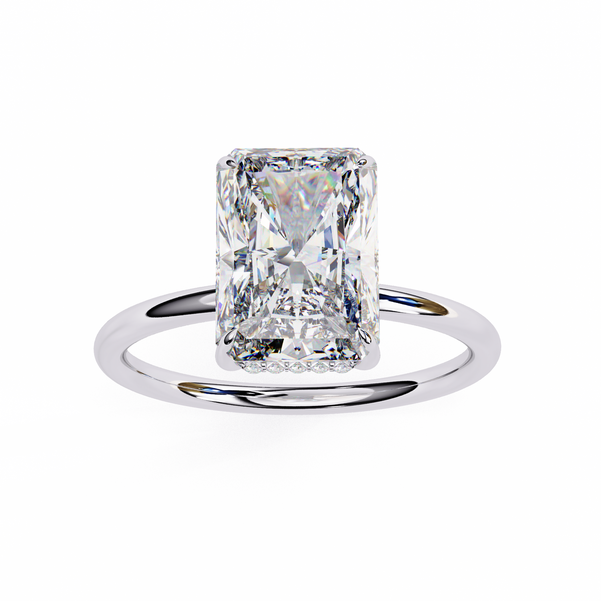 Moonlit Emerald Diamond Ring - Espira Gems