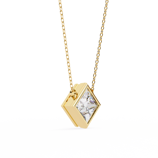Aurora Princess Charm Diamond Pendant - Espira Gems