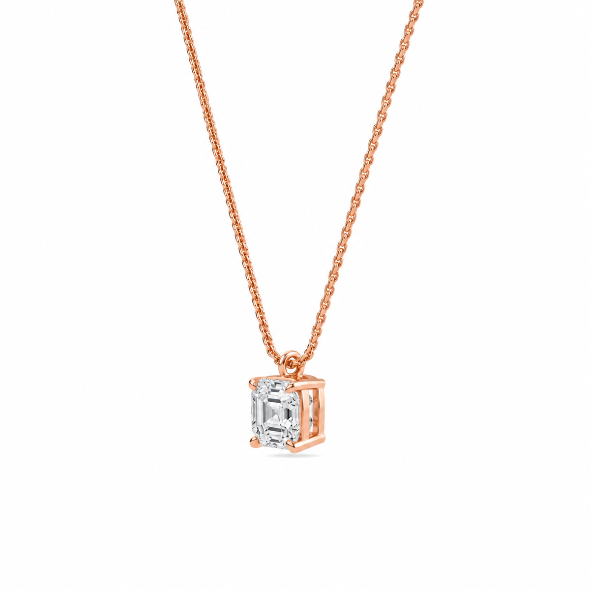 liberty 1 carat asscher diamond pendant (chain sold separately)