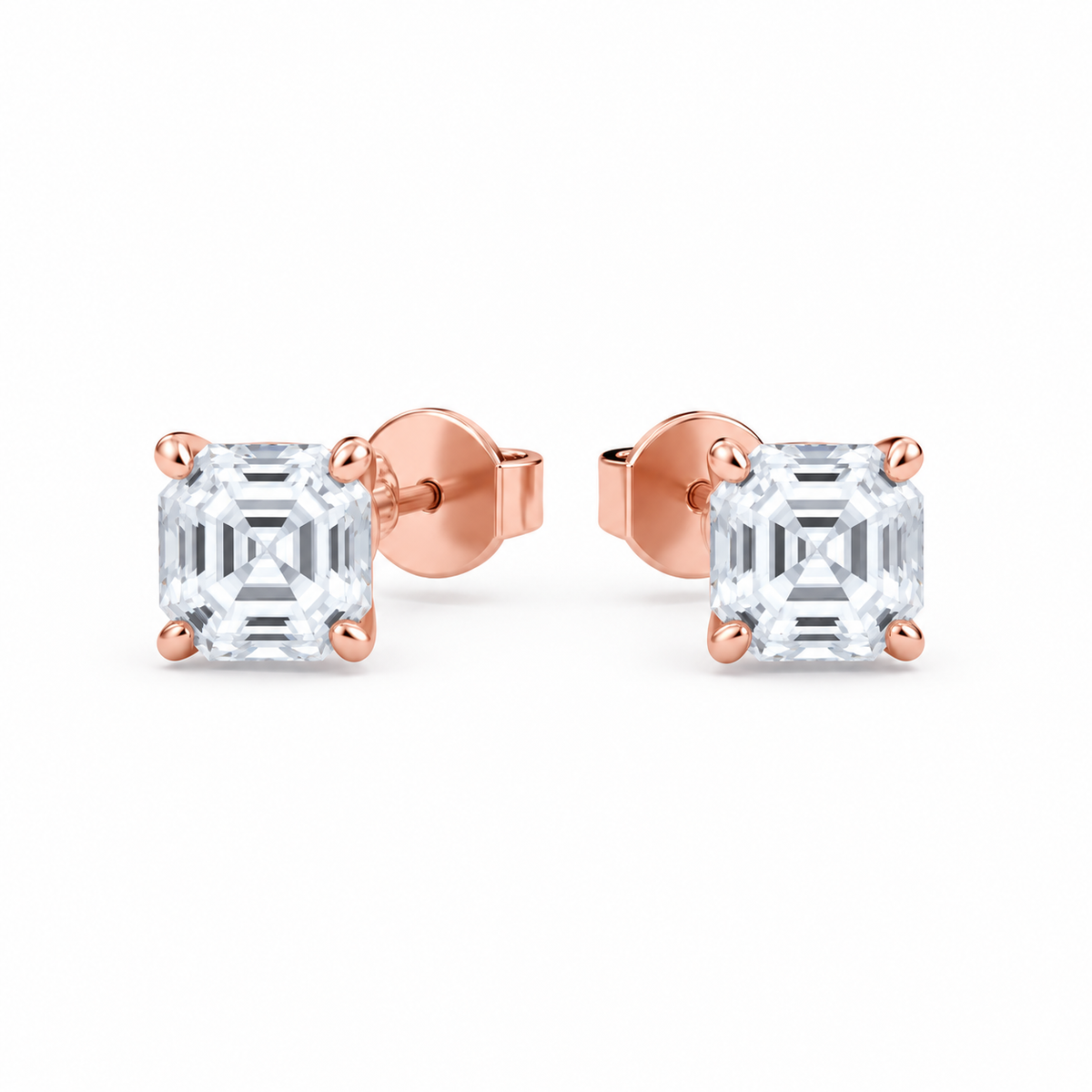 boucle d'oreille liberty en diamant rond 1 carat (0,5+0,5)
