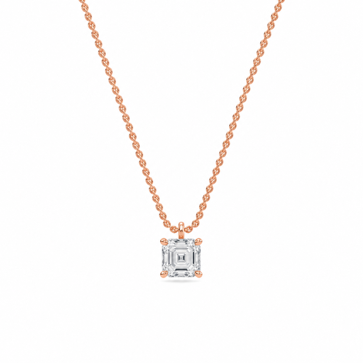 liberty 1 carat asscher diamond pendant (chain sold separately)