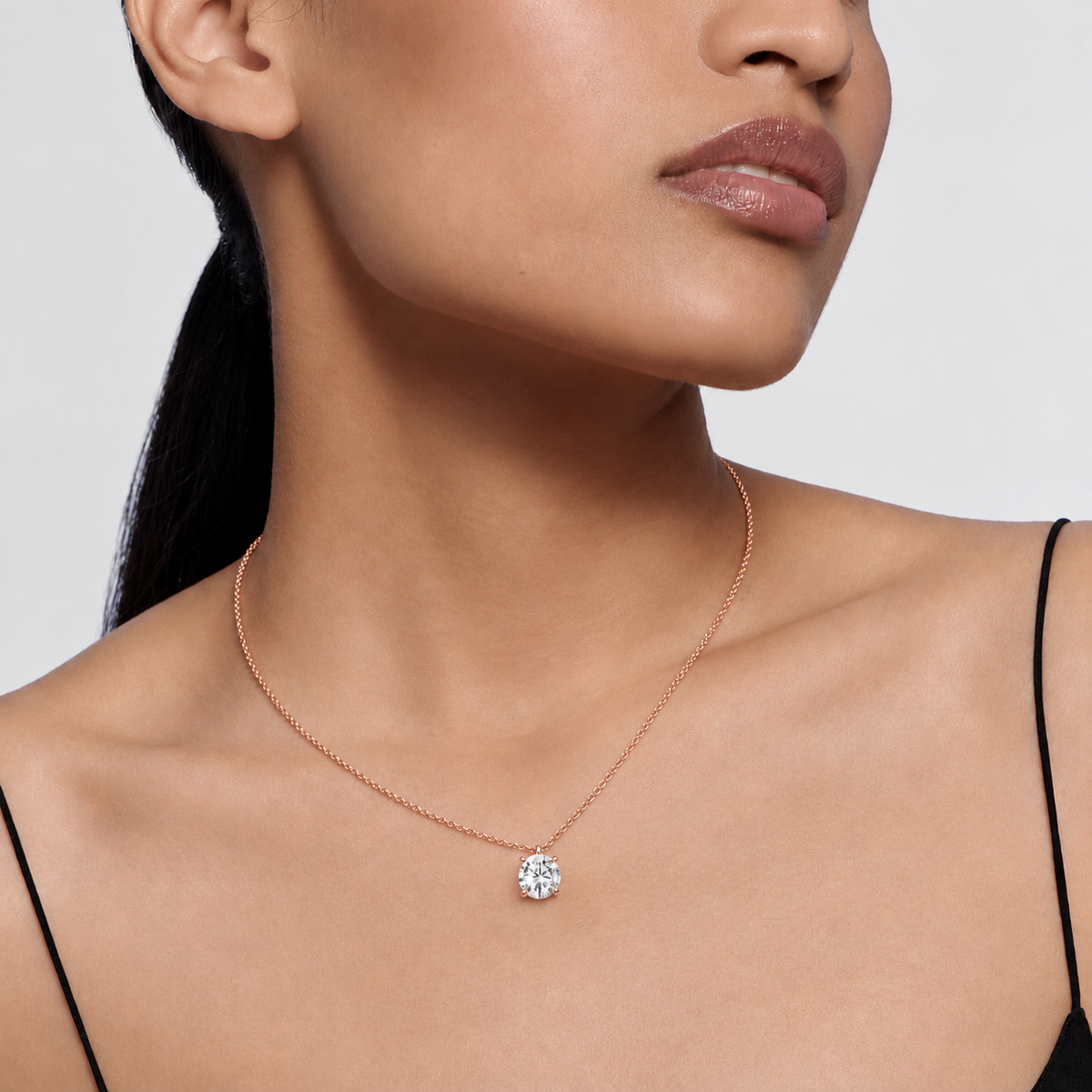 liberty 4 carat round diamond pendant (chain sold separately)