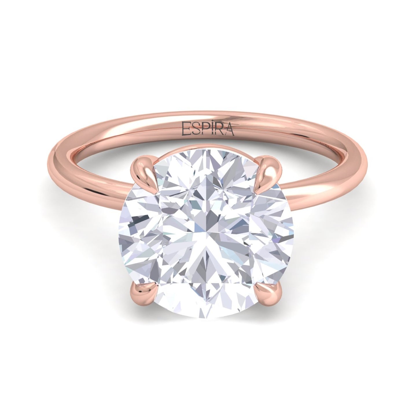 bague liberty en diamant rond de 4 carats