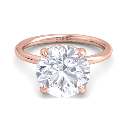 Bague Liberty en diamant rond de 4 carats