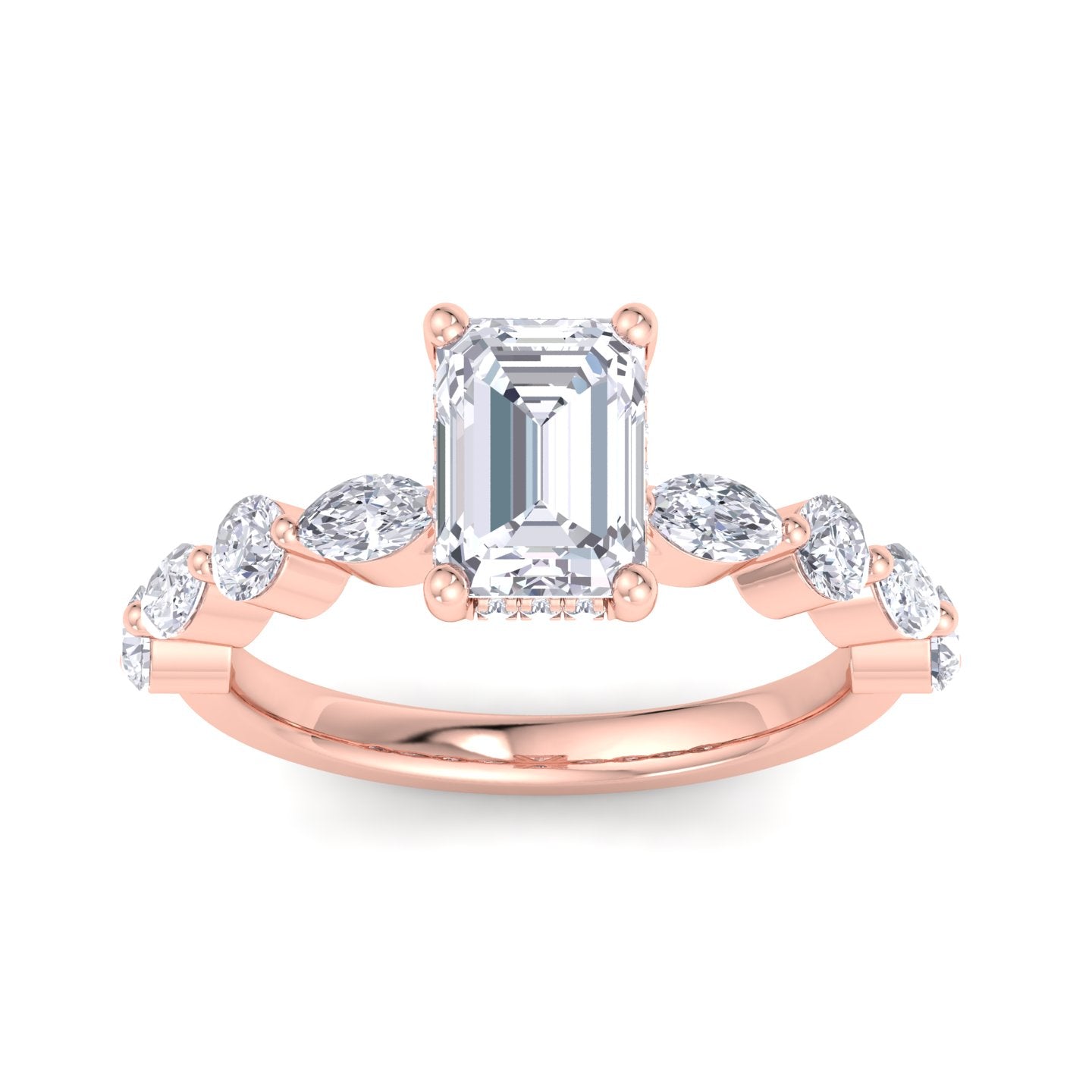 florence plus emerald diamond ring