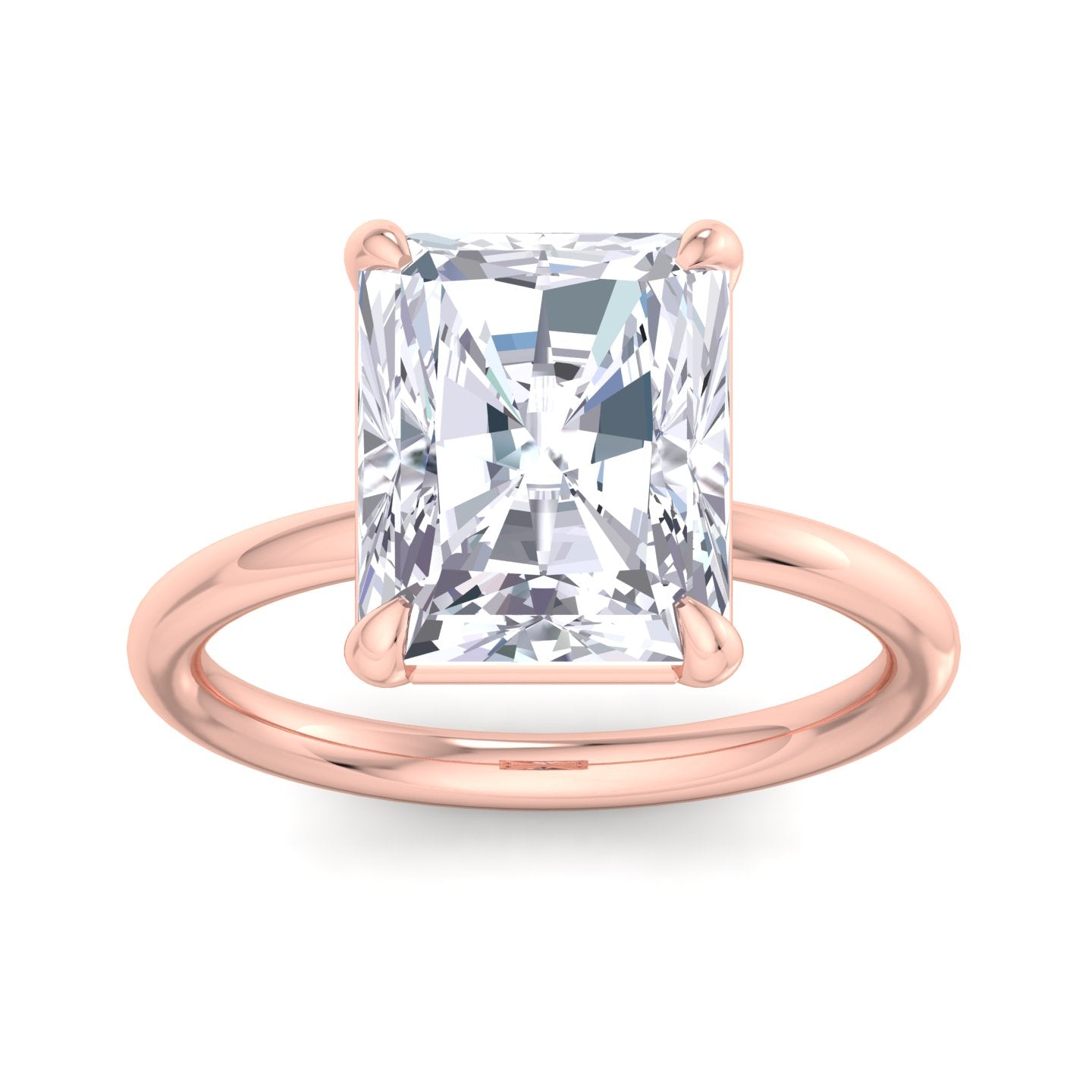 bague liberty avec diamant radiant de 4 carats