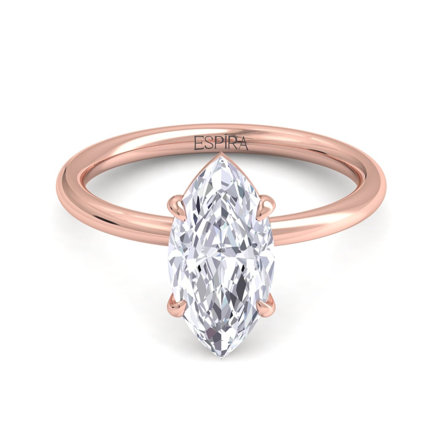 bague liberty avec diamant marquise de 2 carats