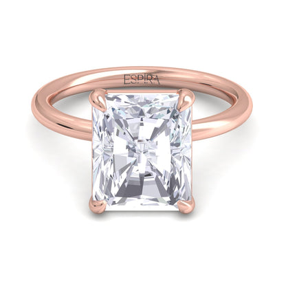 Bague Liberty avec diamant radiant de 4 carats