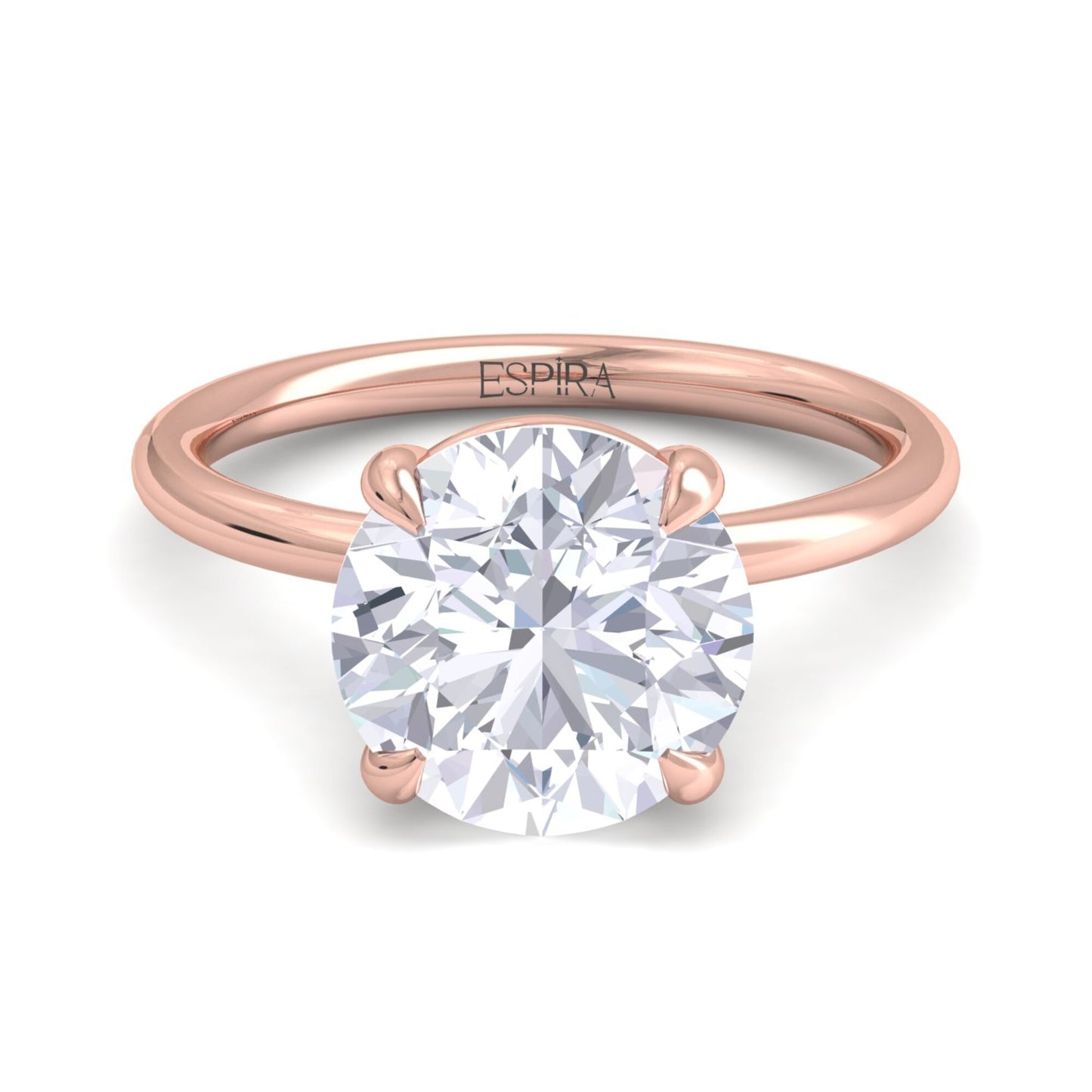 bague liberty en diamant rond de 4 carats