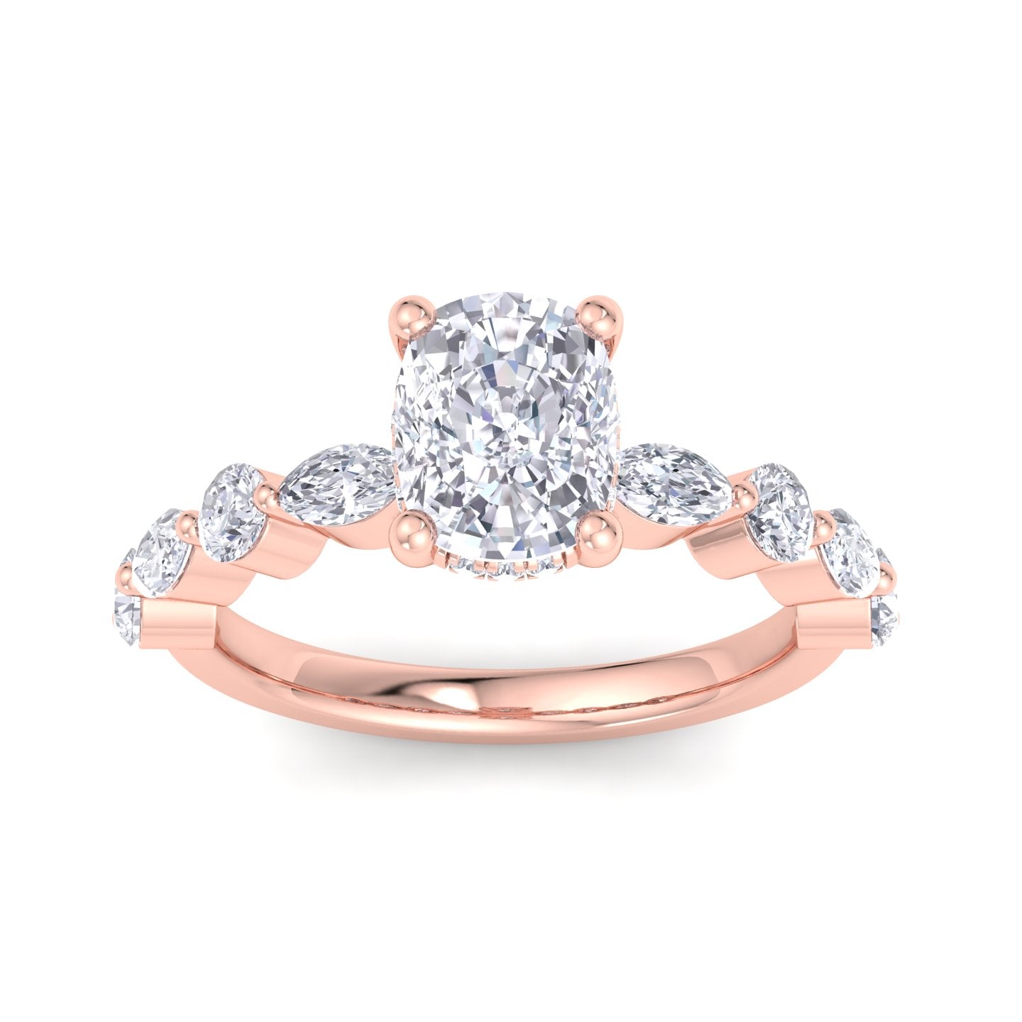 florence plus cushion diamond ring