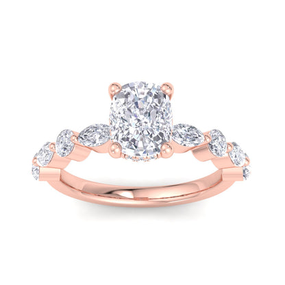 Florence Plus Cushion Diamond Ring