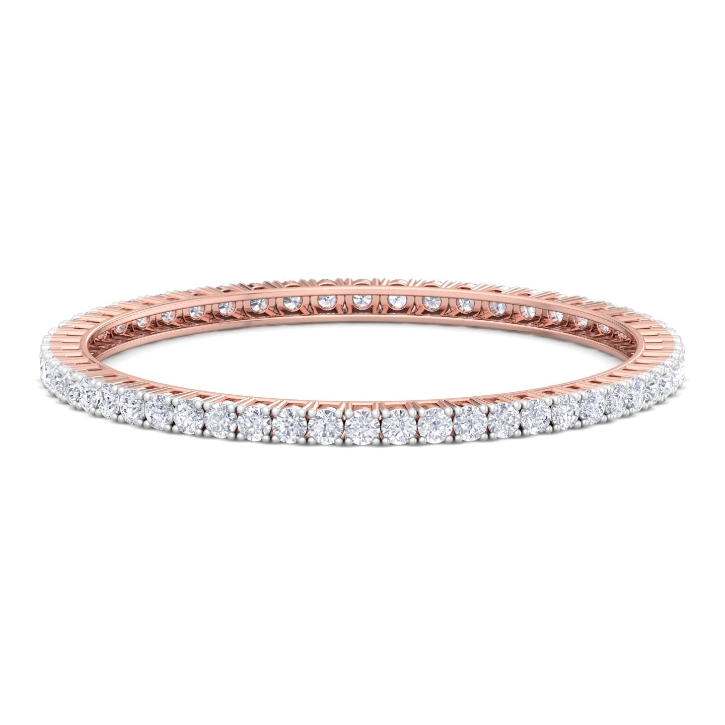 20 pointer round cut lab grown diamond bangle