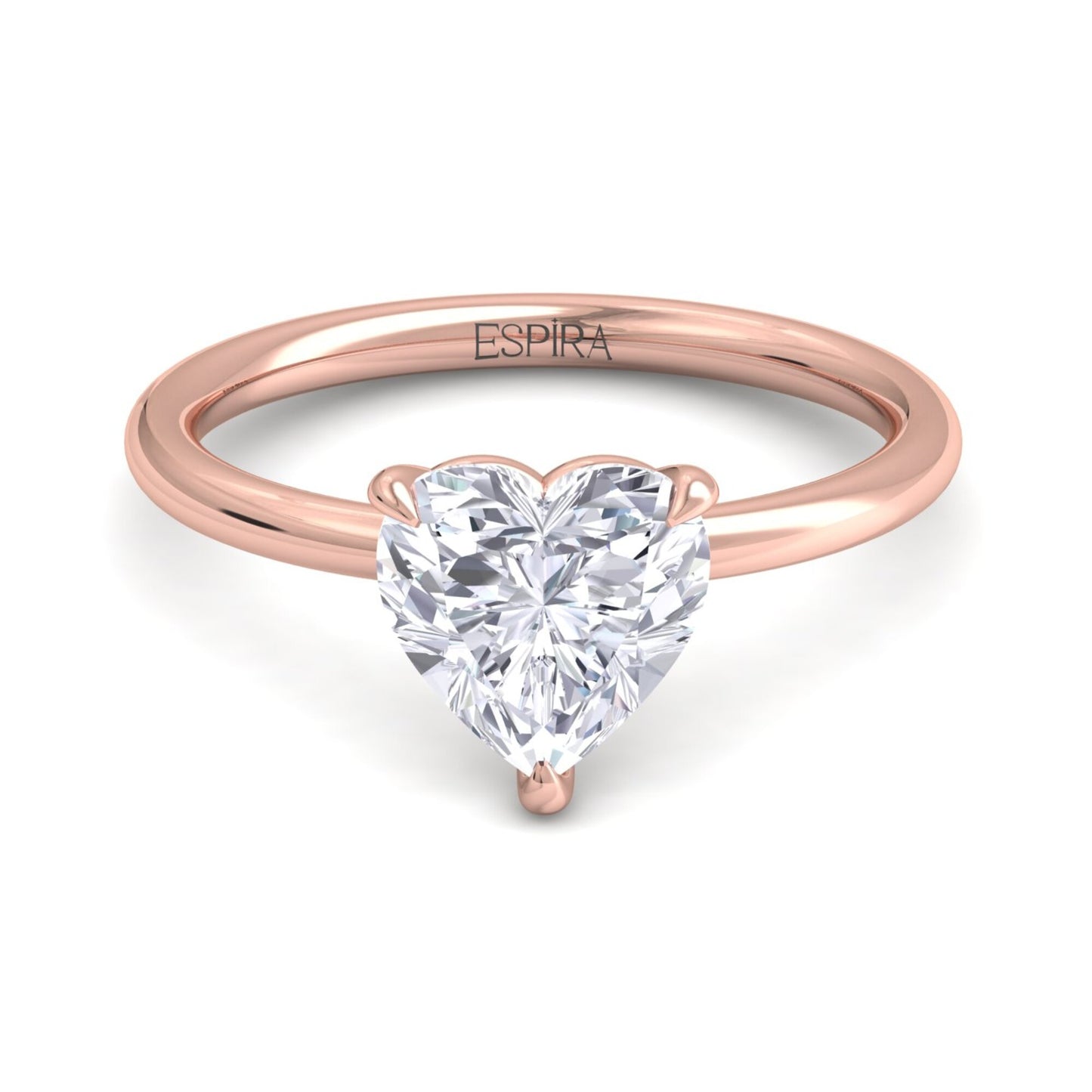 bague liberty en diamant de 2 carats en forme de cœur