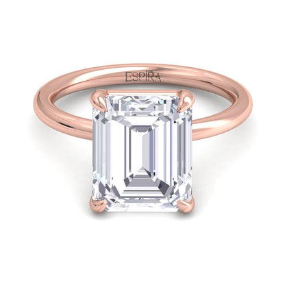 Bague Liberty avec diamant émeraude 4 carats