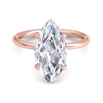 Bague Liberty en diamant marquise de 4 carats