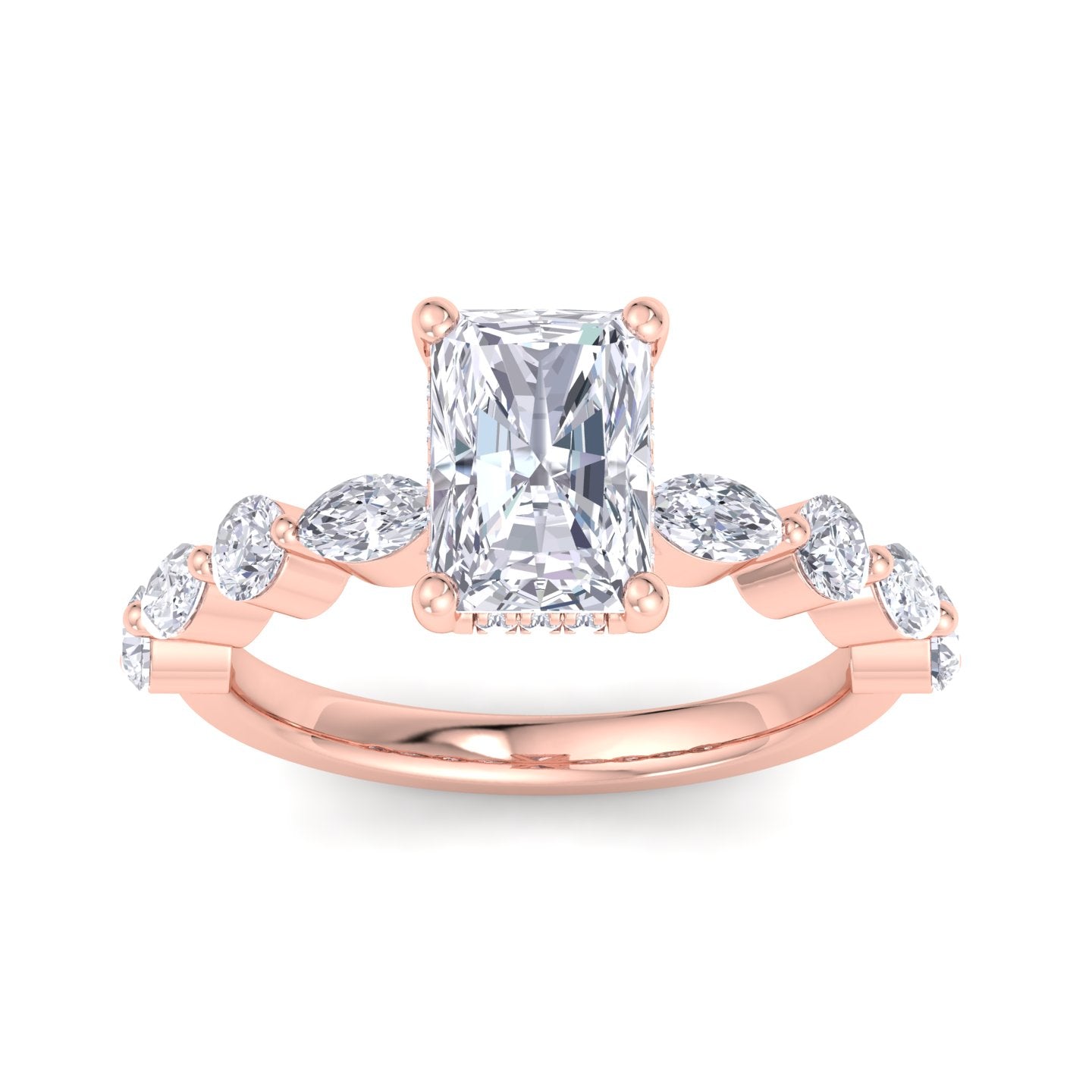 florence plus radiant diamond ring