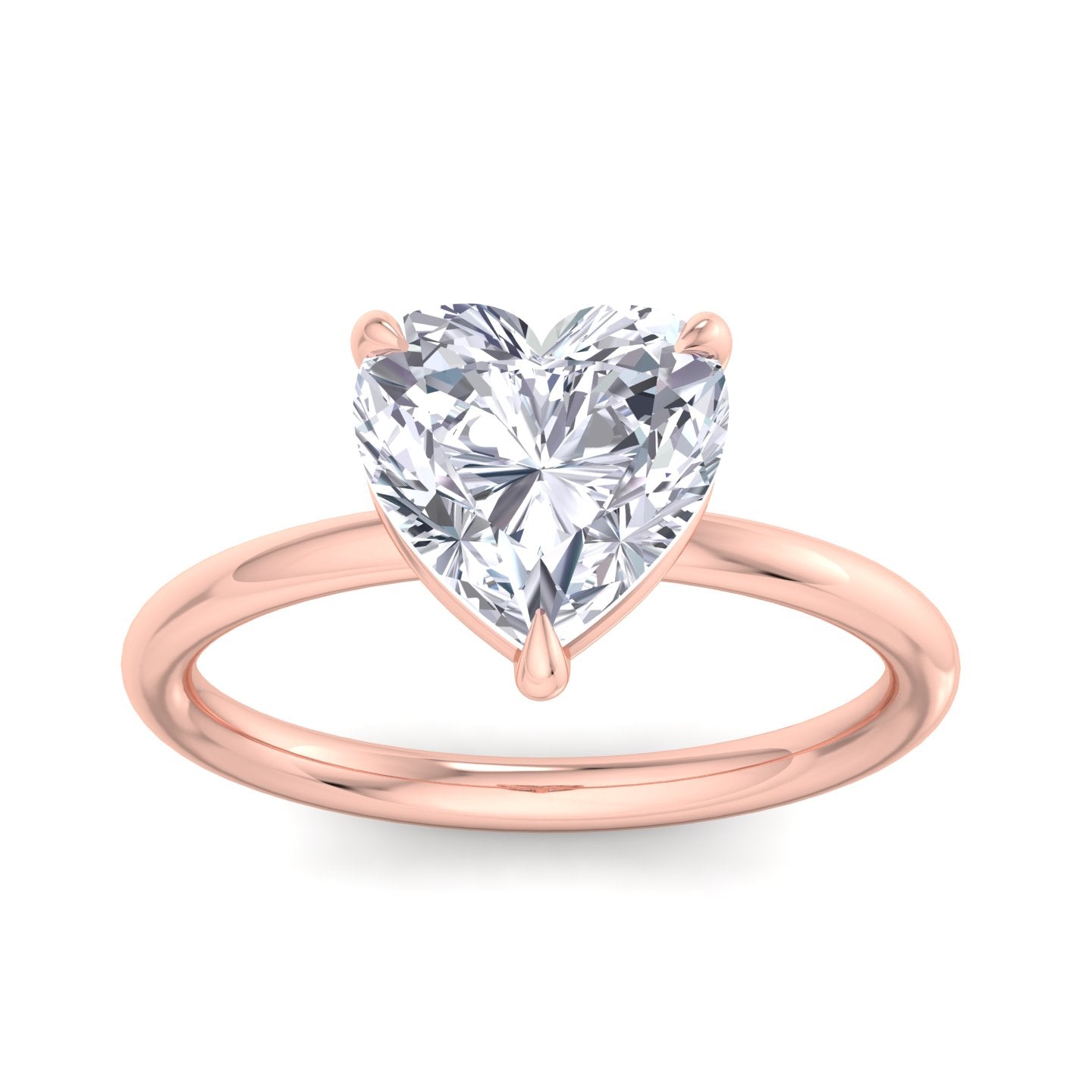 bague liberty en diamant 3 carats en forme de cœur