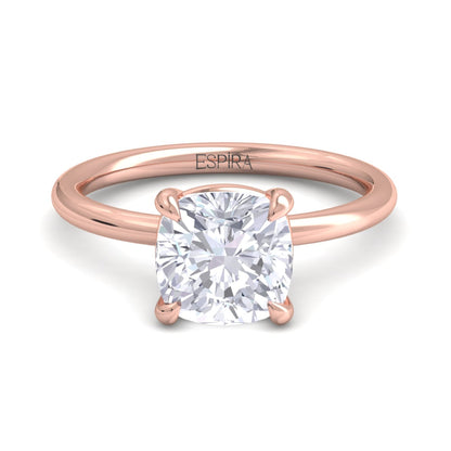 Bague Liberty avec diamant coussin de 3 carats