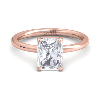 Bague Liberty avec diamant radiant de 2 carats