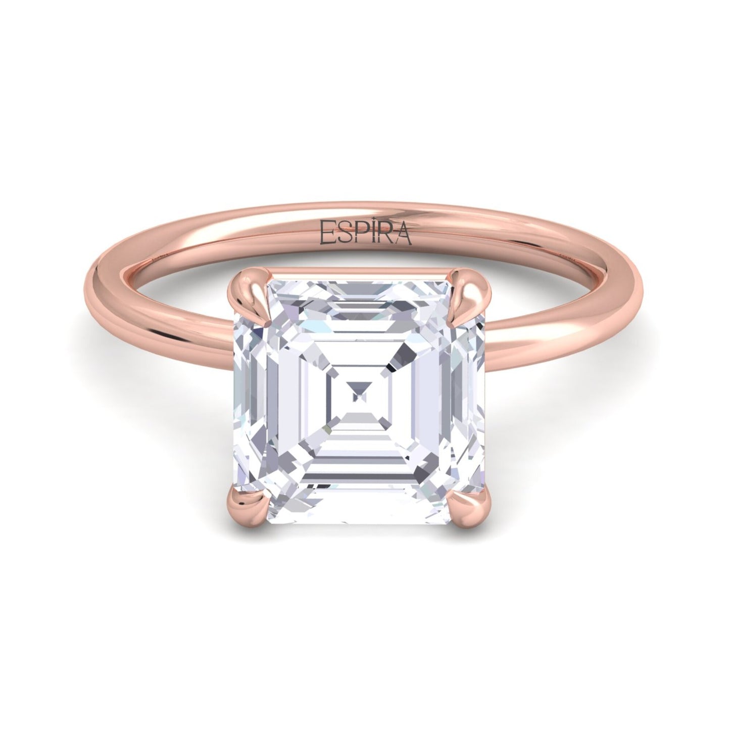 bague liberty avec diamant asscher 4 carats