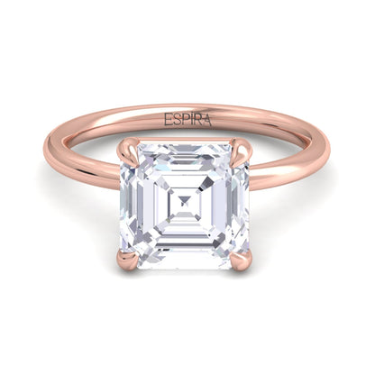 Bague Liberty avec diamant Asscher 4 carats