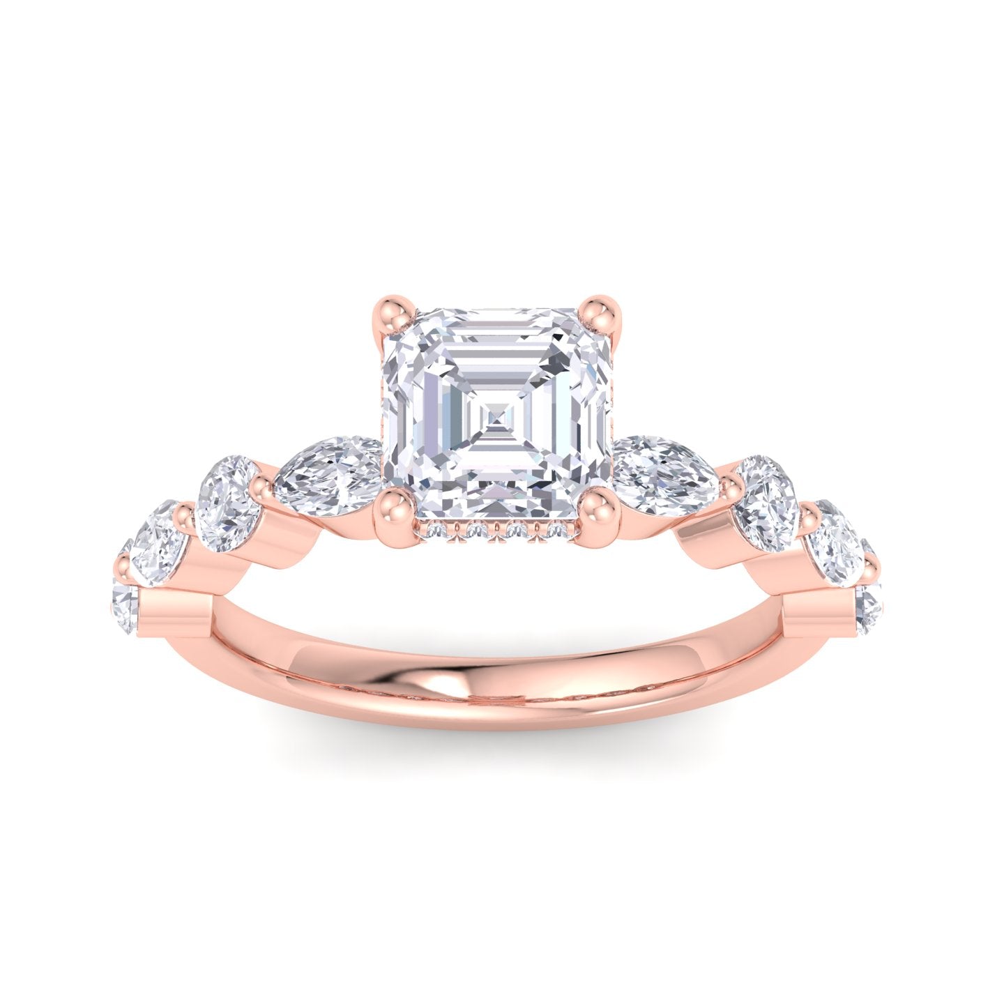 florence plus asscher diamond ring