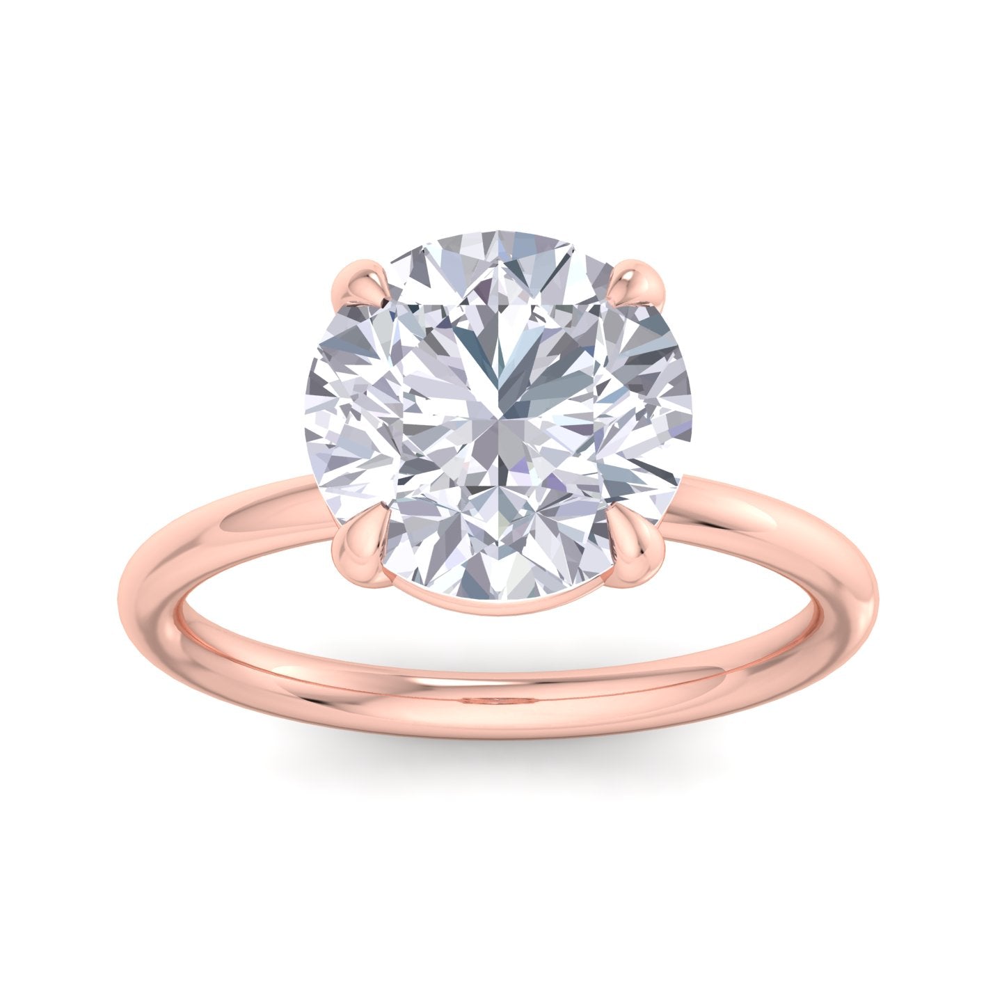 bague liberty en diamant rond de 4 carats