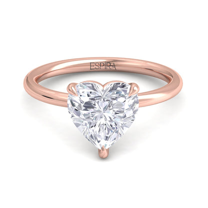 Bague Liberty en diamant 3 carats en forme de cœur