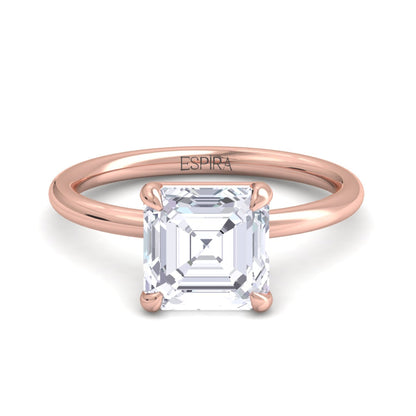 Bague Liberty avec diamant Asscher 3 carats