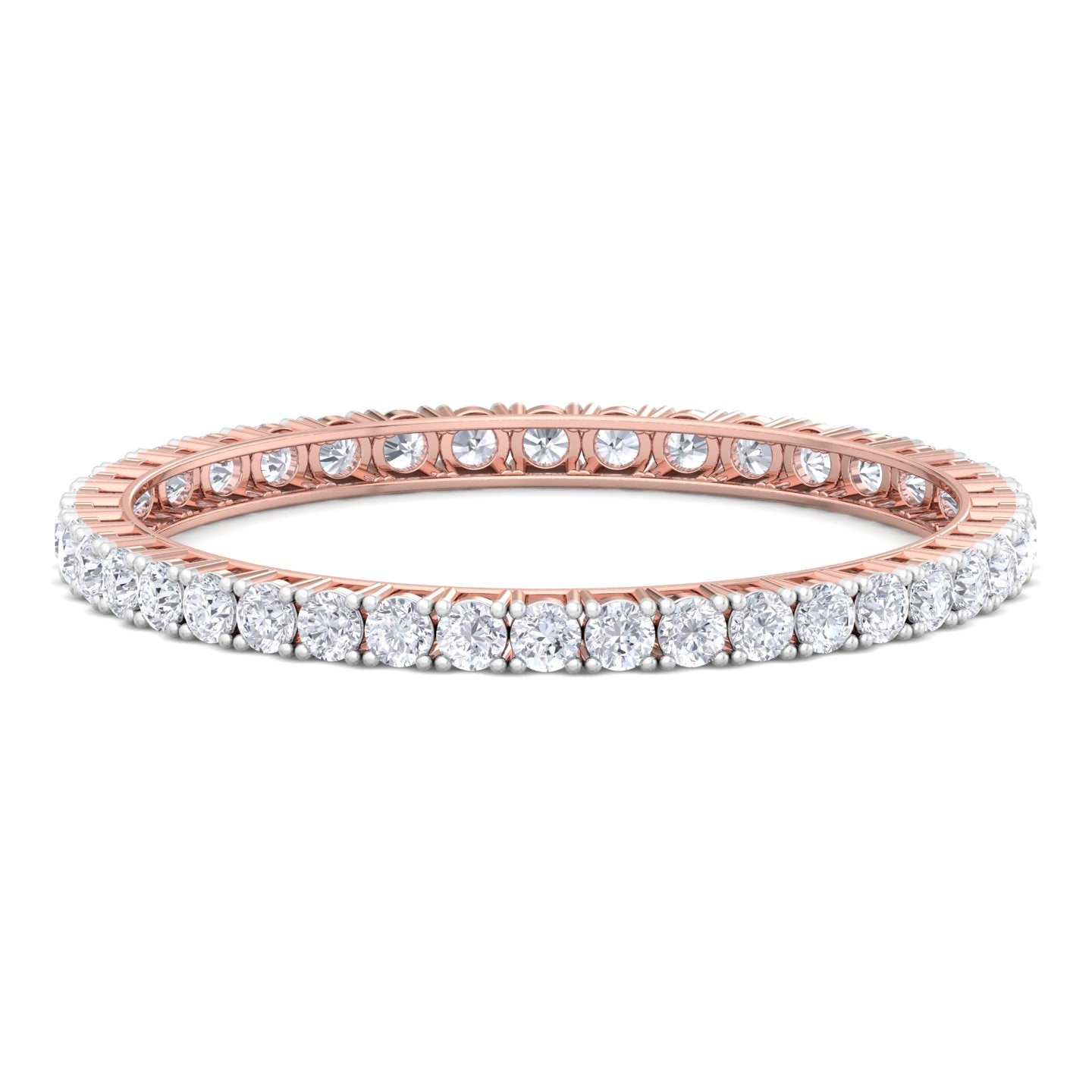50 pointer round cut lab grown diamond bangle