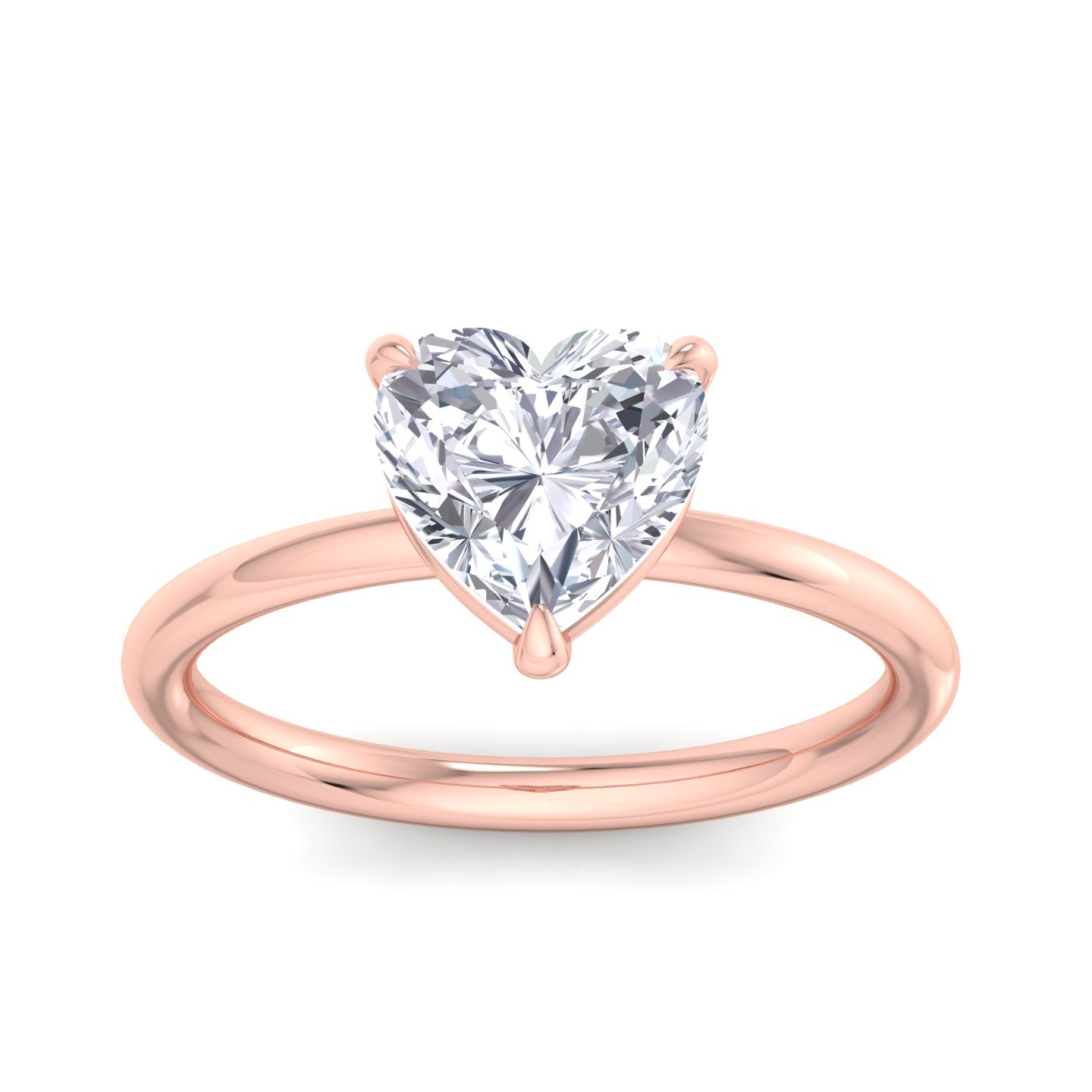 bague liberty en diamant de 2 carats en forme de cœur