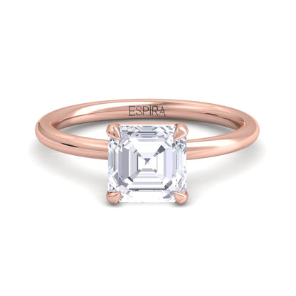 Bague Liberty avec diamant Asscher de 2 carats