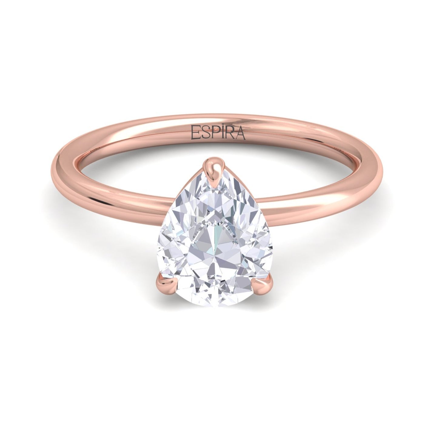 bague liberty en diamant poire de 2 carats