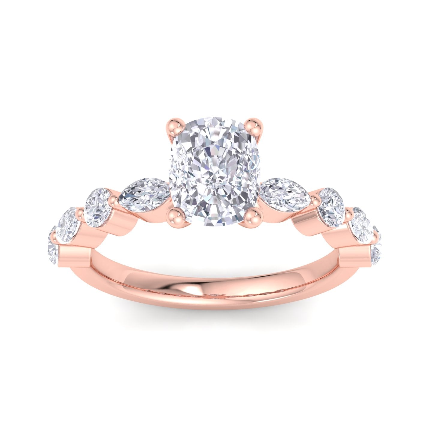 florence cushion diamond ring